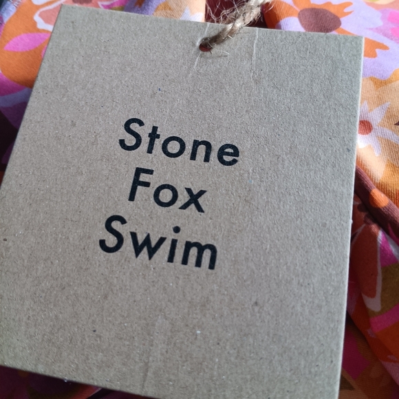 Stone Fox Swim Roca Retro Multicolored Floral Tie Side Bikini Bottom NWT XS - Picture 5 of 6